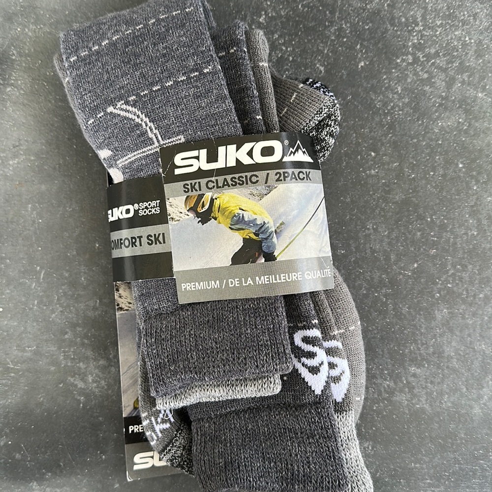 NWT 2 pack of wool/acrylic Suko ski socks size large